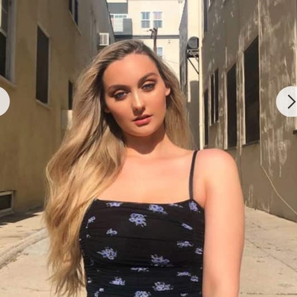 Black Floral Tank top Cami - Picture 1 of 7